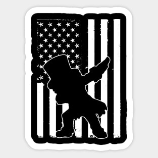 Patriotic Boys Kids 4th Fourth Of July Dabbing Uncle Sam USA Sticker